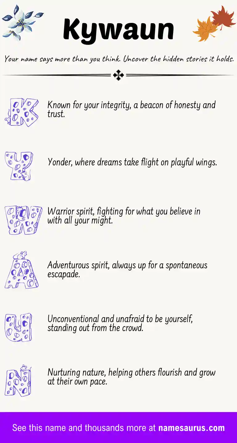 Acrostic poem about Kywaun.