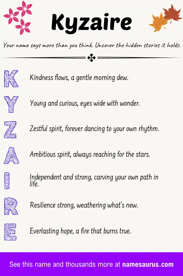 Acrostic poem about Kyzaire.