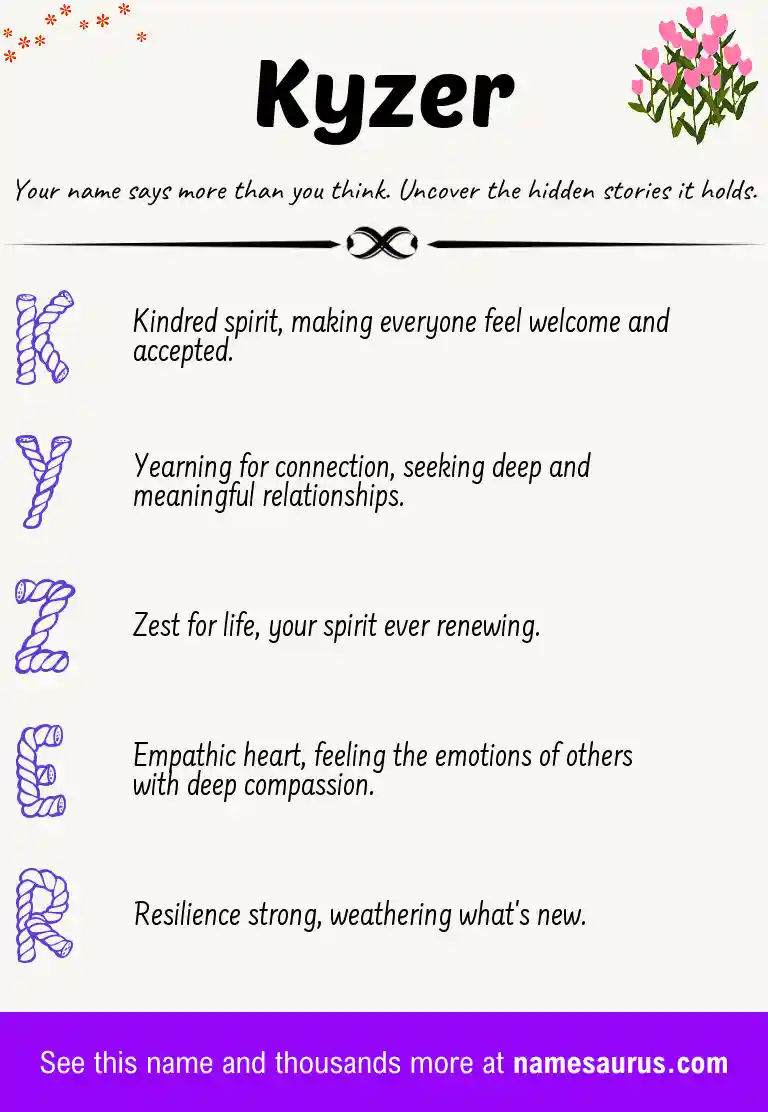 Acrostic poem about Kyzer.