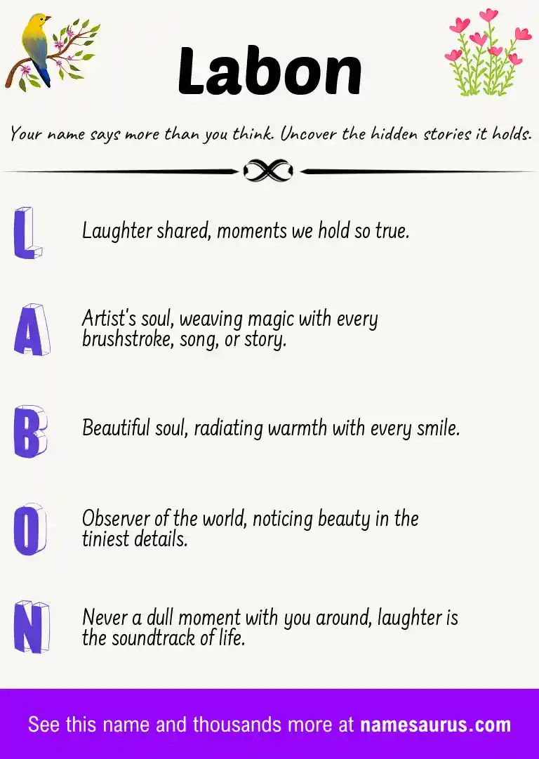 Acrostic poem about Labon.