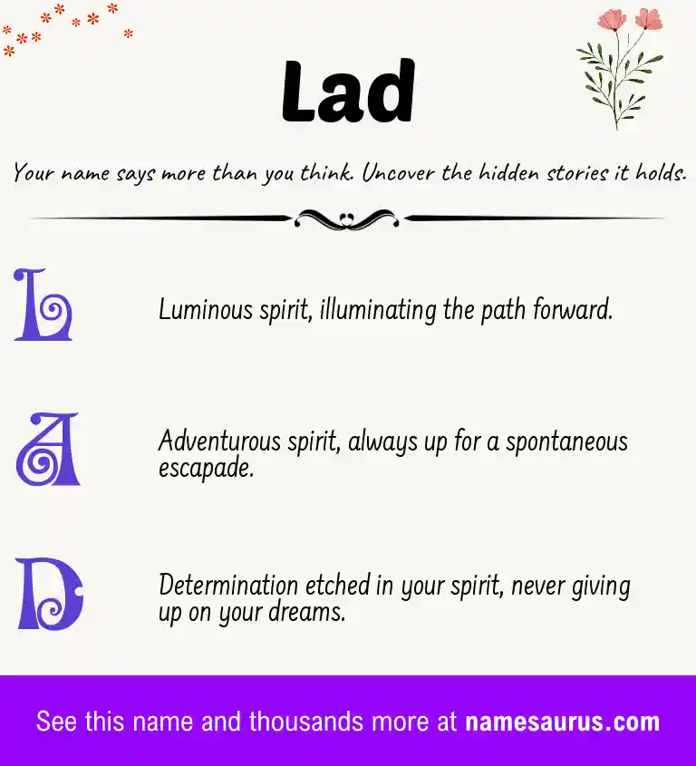 Acrostic poem about Lad.
