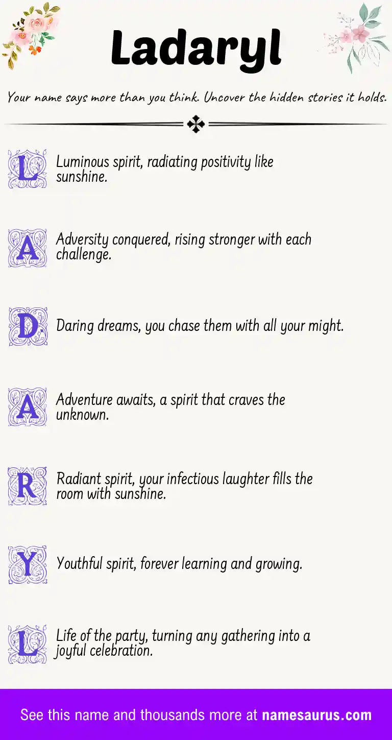 Acrostic poem about Ladaryl.