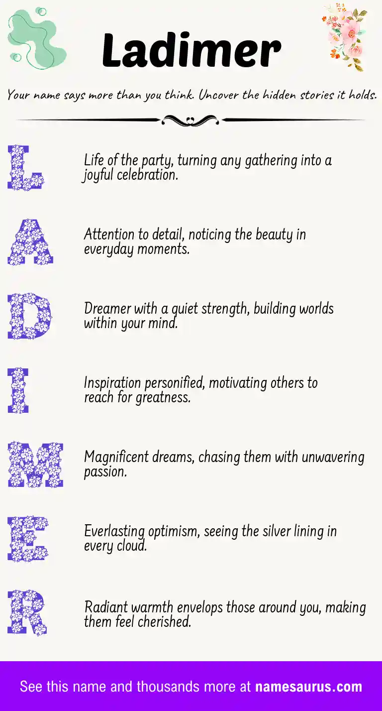 Acrostic poem about Ladimer.