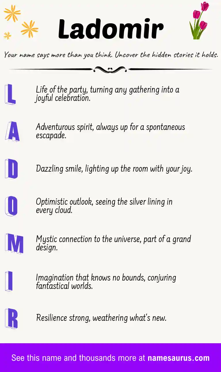 Acrostic poem about Ladomir.
