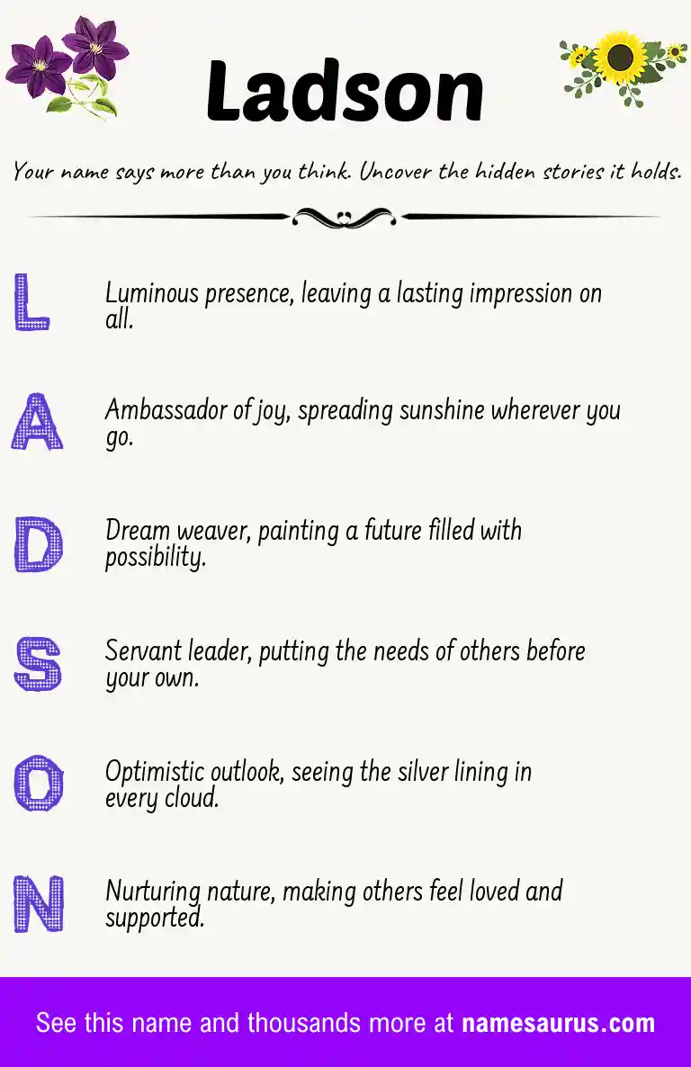 Acrostic poem about Ladson.