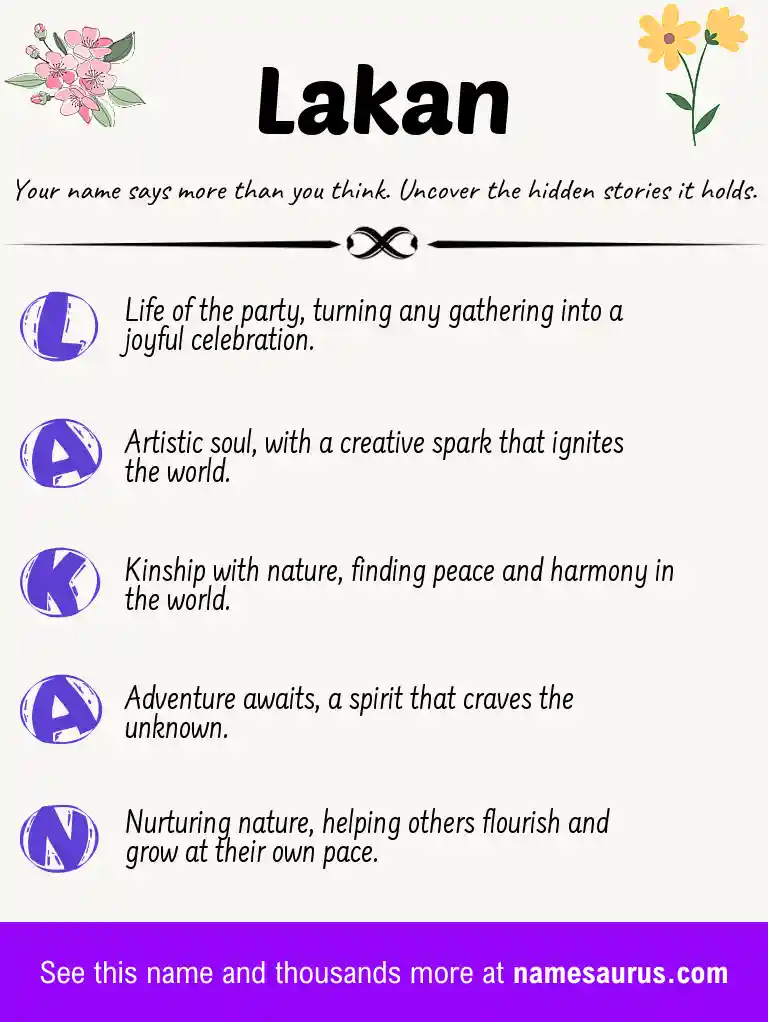 Acrostic poem about Lakan.