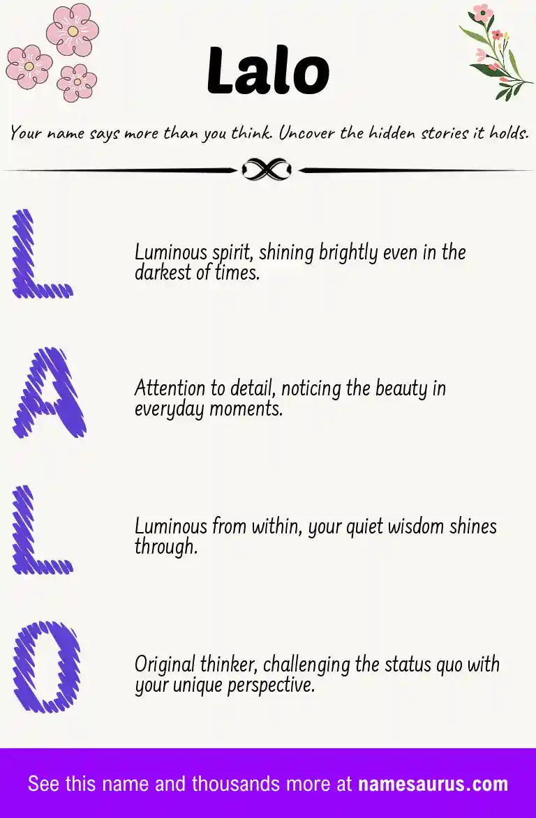 Acrostic poem about Lalo.