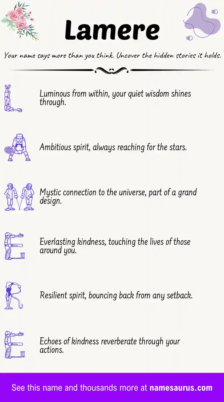 Acrostic poem about Lamere.