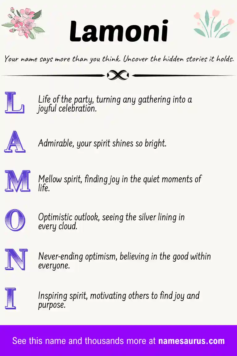 Acrostic poem about Lamoni.