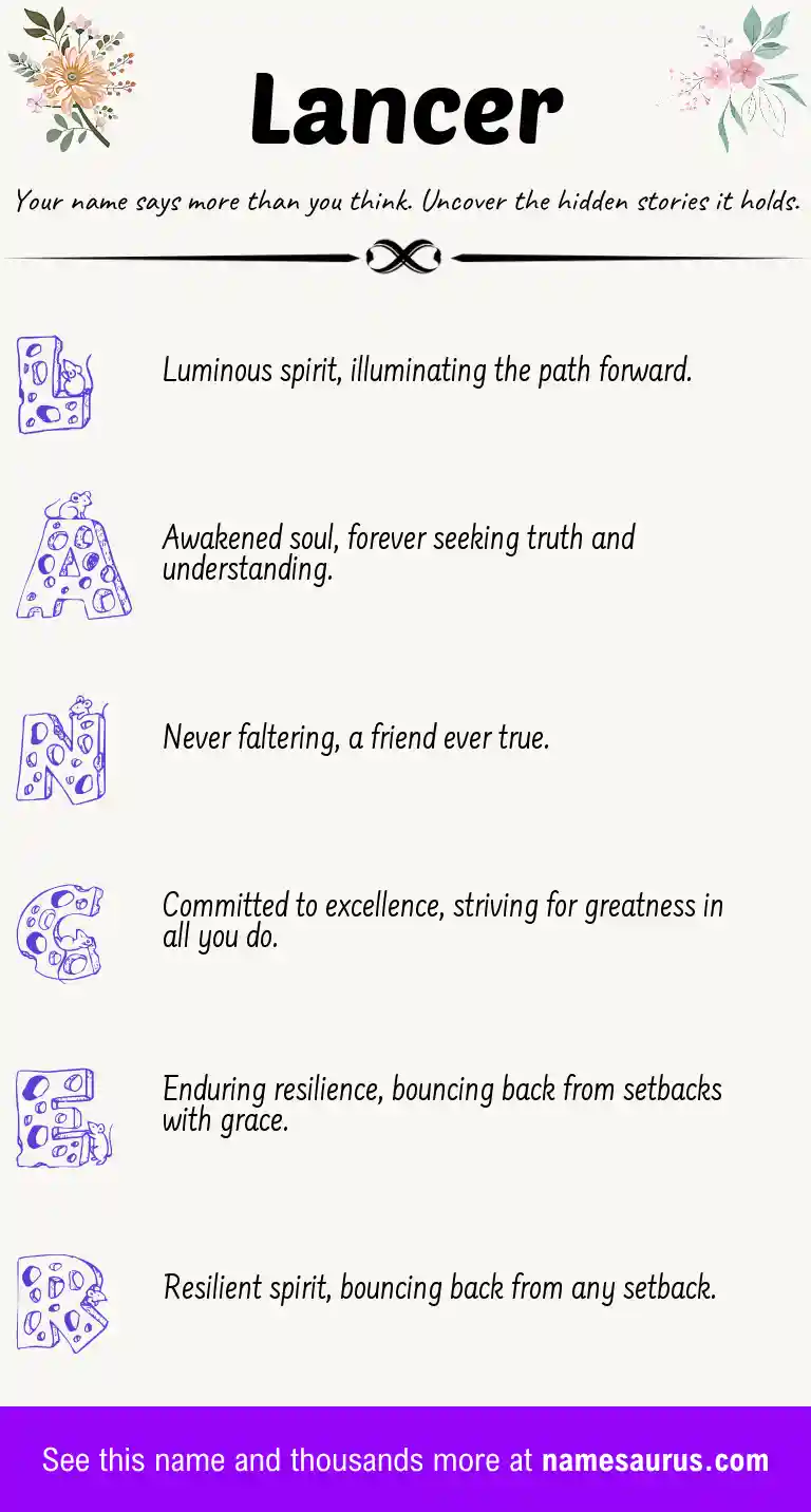 Acrostic poem about Lancer.