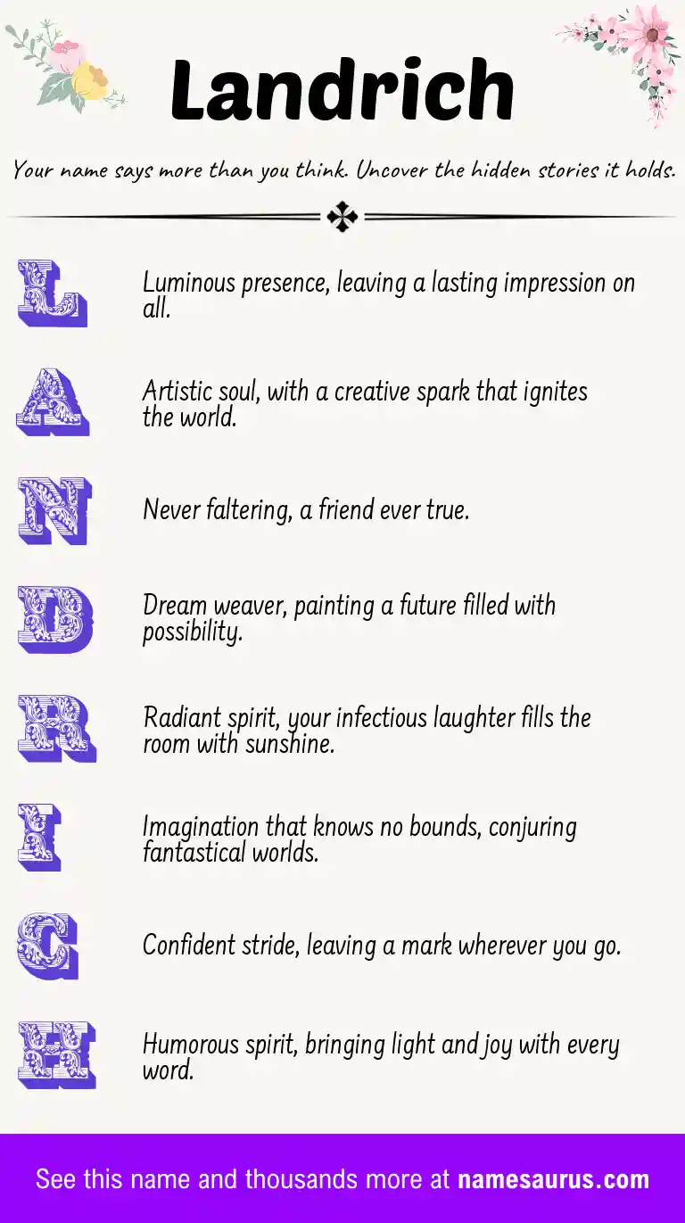 Acrostic poem about Landrich.
