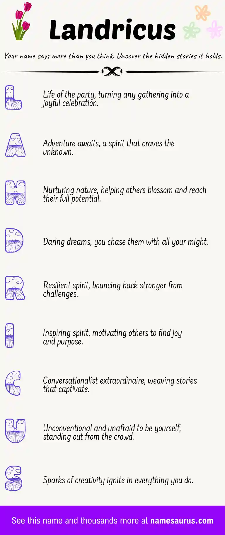 Acrostic poem about Landricus.