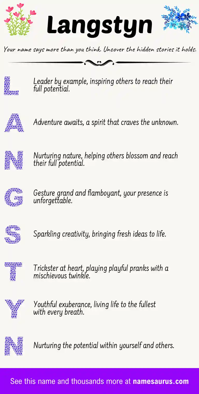 Acrostic poem about Langstyn.