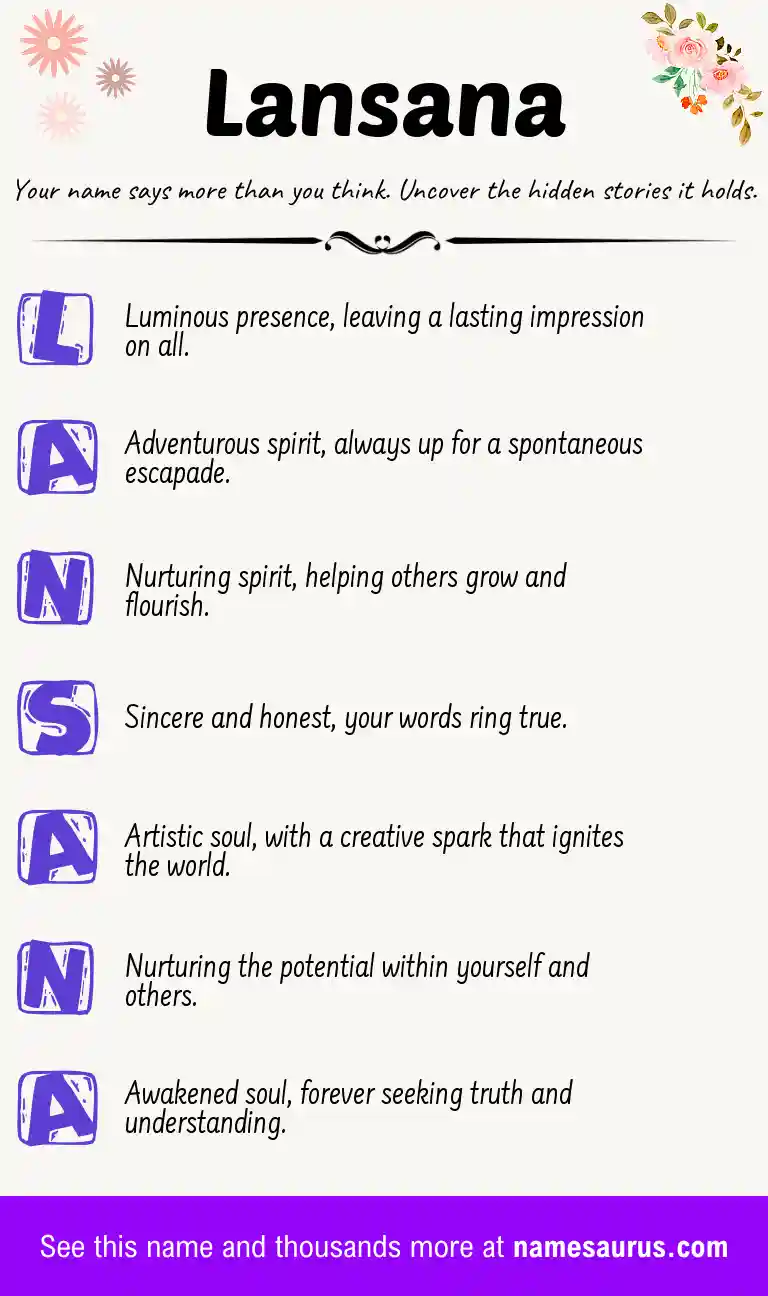 Acrostic poem about Lansana.