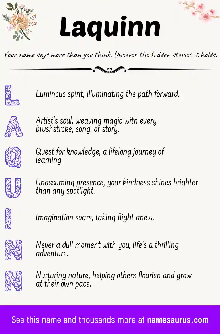 Acrostic poem about Laquinn.