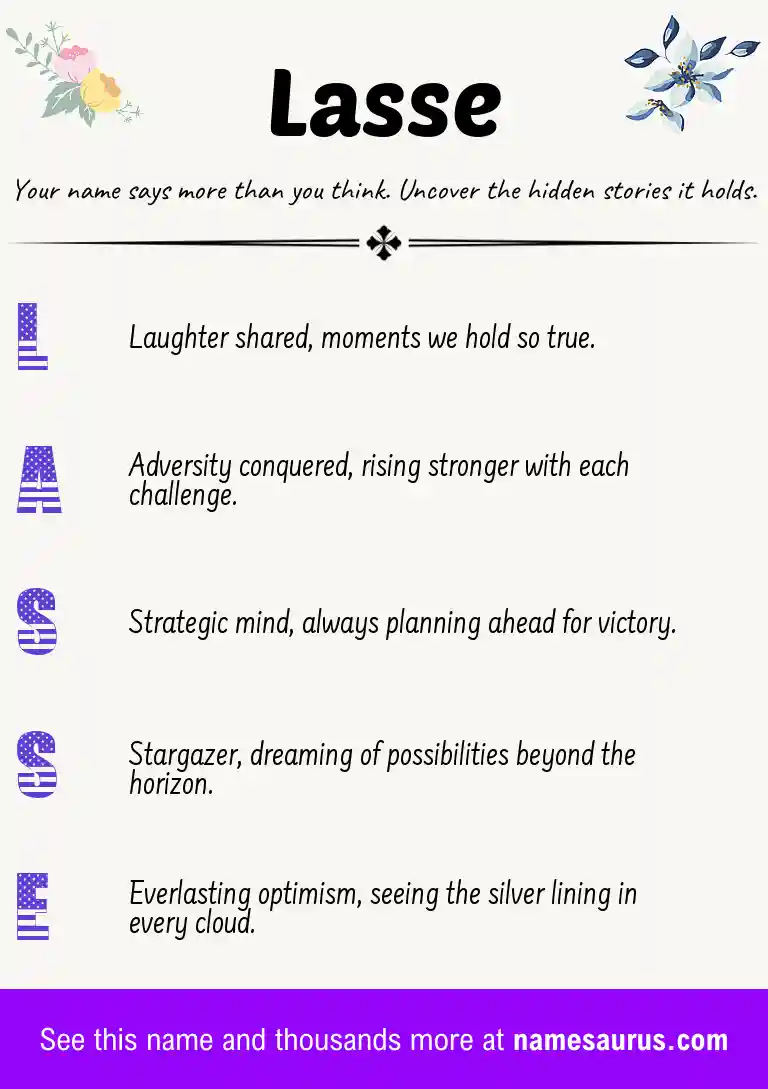 Acrostic poem about Lasse.