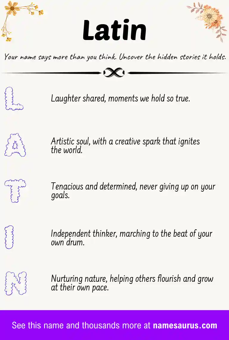 Acrostic poem about Latin.