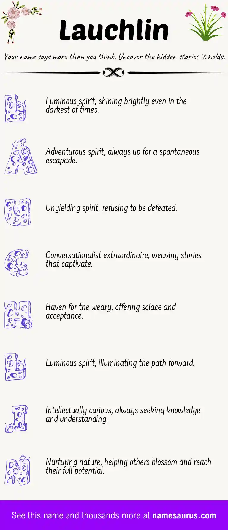 Acrostic poem about Lauchlin.