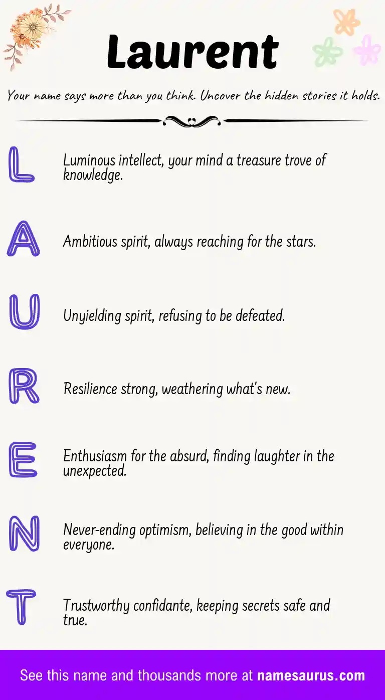 Acrostic poem about Laurent.