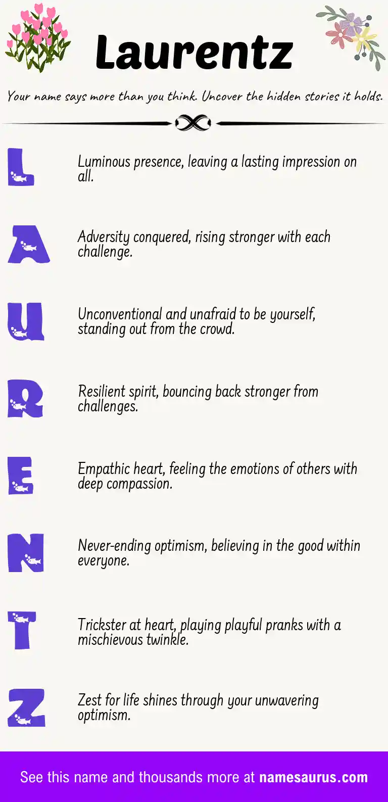 Acrostic poem about Laurentz.