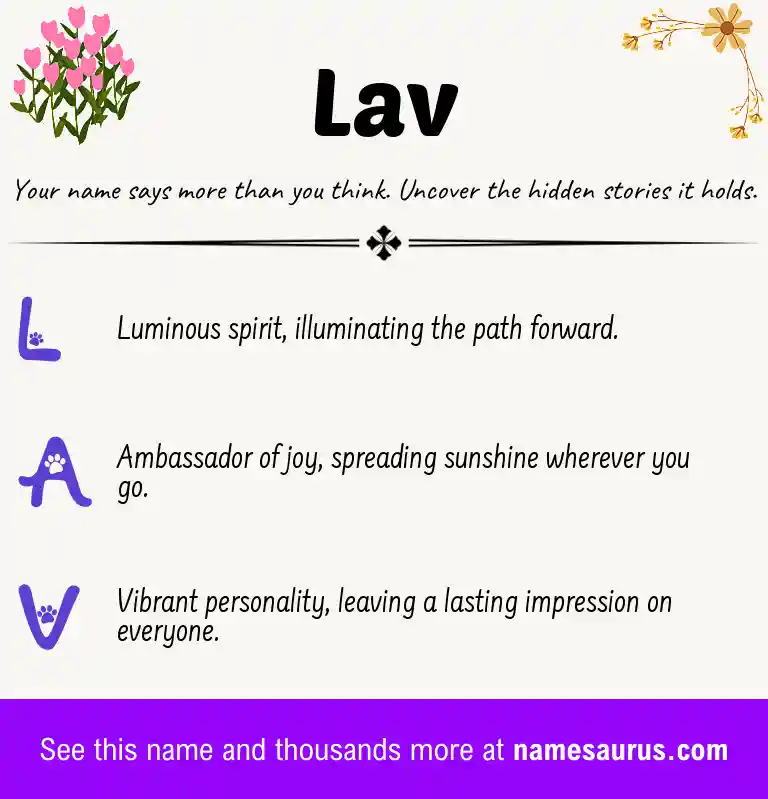 Acrostic poem about Lav.