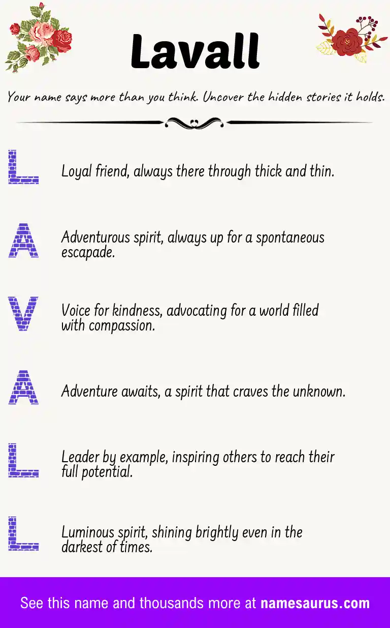 Acrostic poem about Lavall.