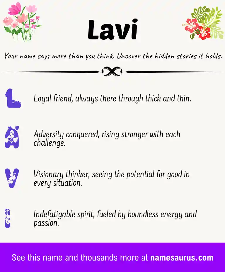 Acrostic poem about Lavi.