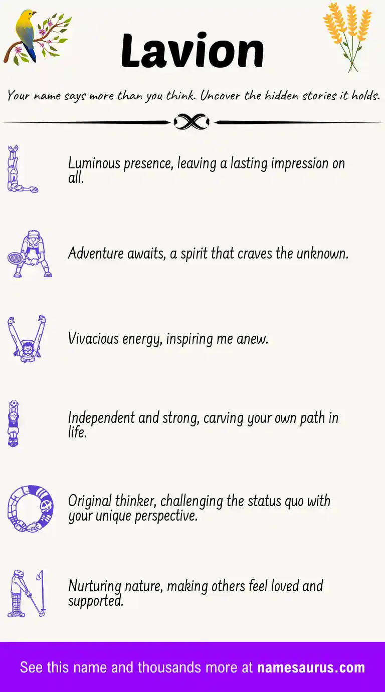 Acrostic poem about Lavion.