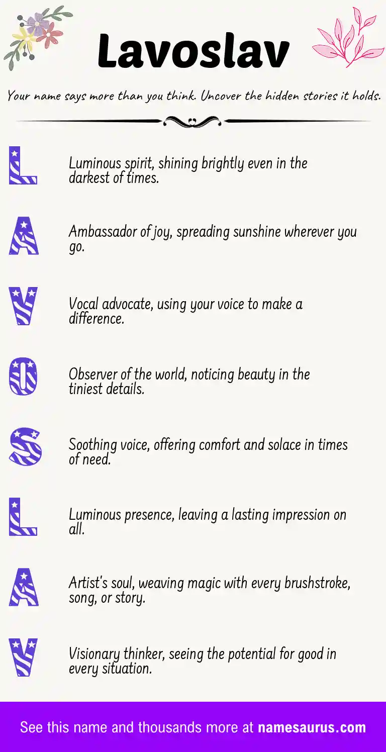 Acrostic poem about Lavoslav.