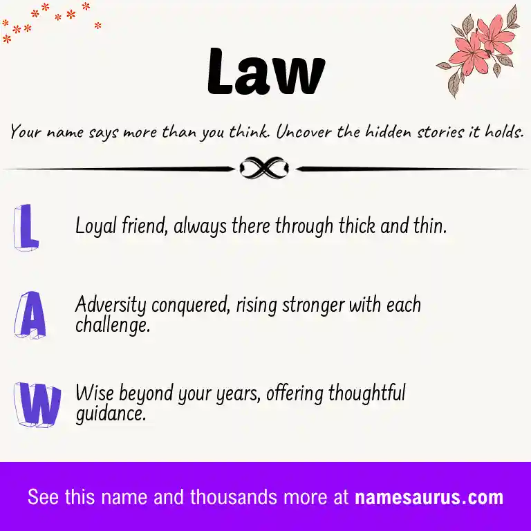 Acrostic poem about Law.