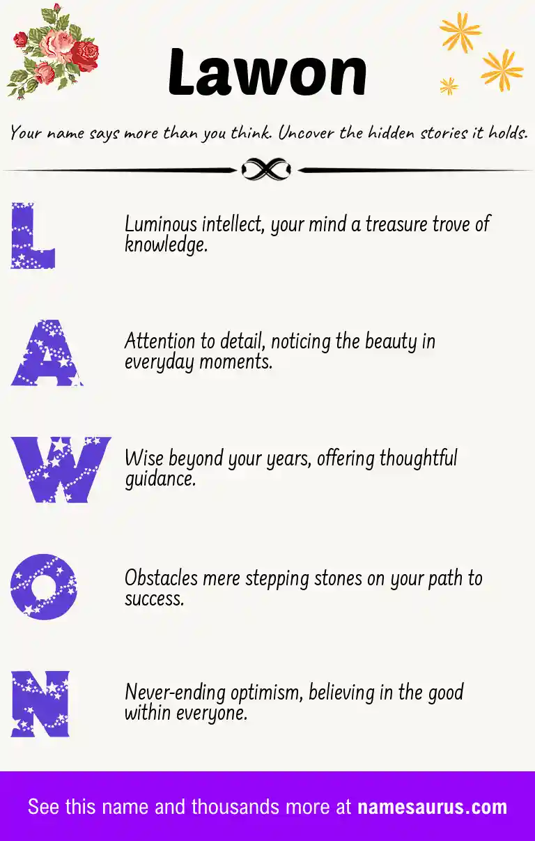 Acrostic poem about Lawon.