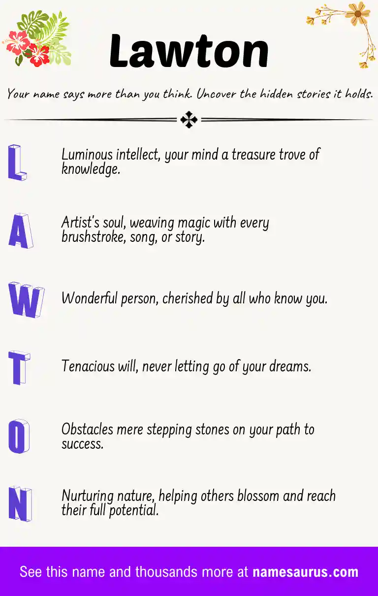 Acrostic poem about Lawton.