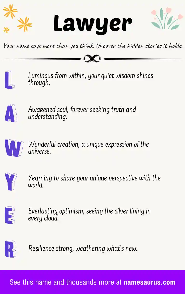 Acrostic poem about Lawyer.