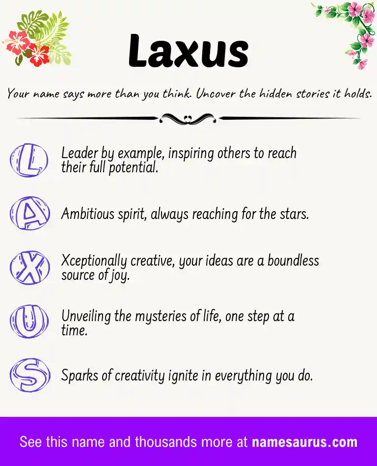 Acrostic poem about Laxus.