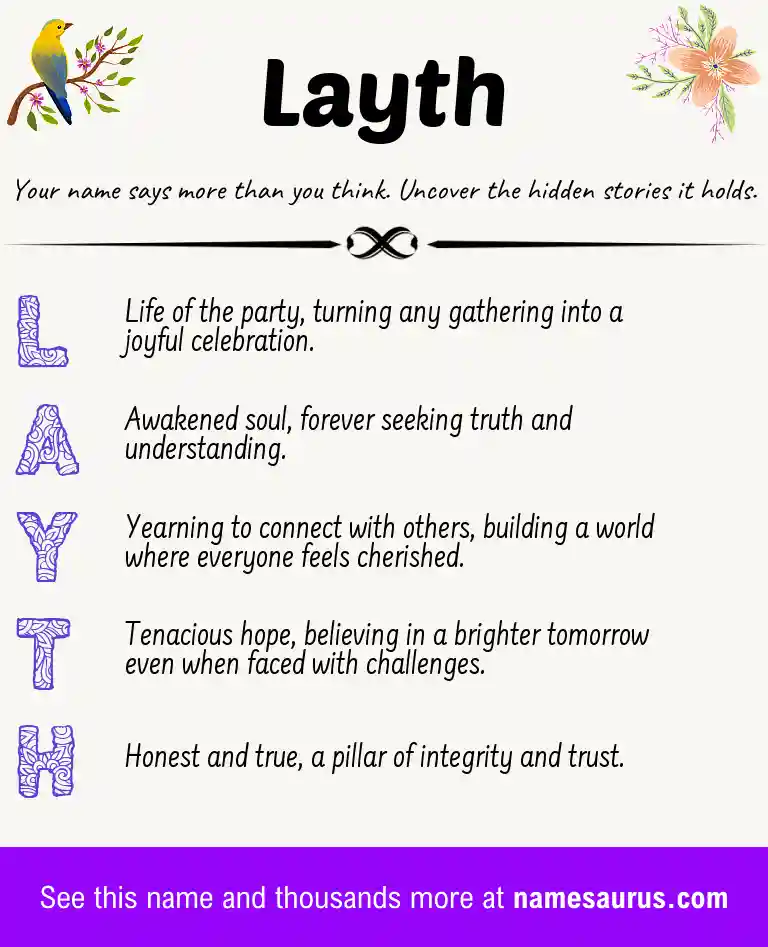 Acrostic poem about Layth.