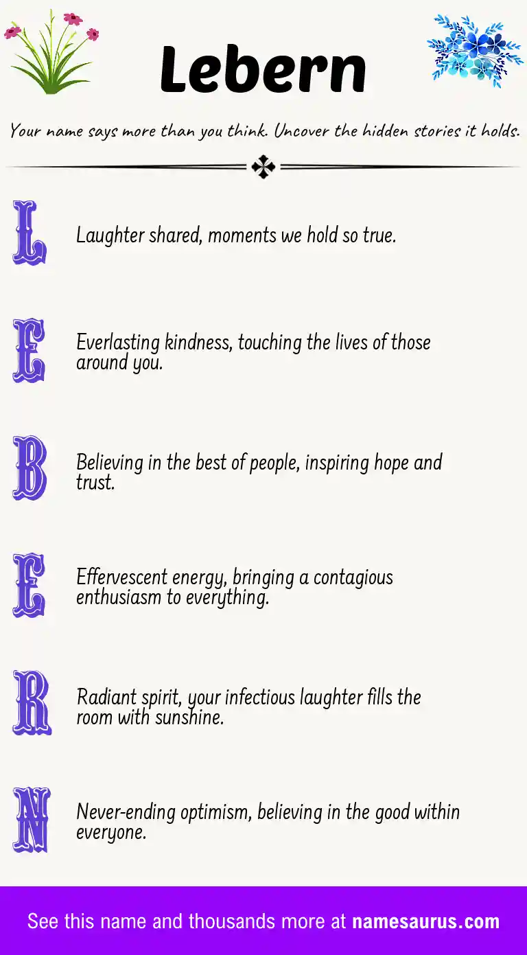 Acrostic poem about Lebern.