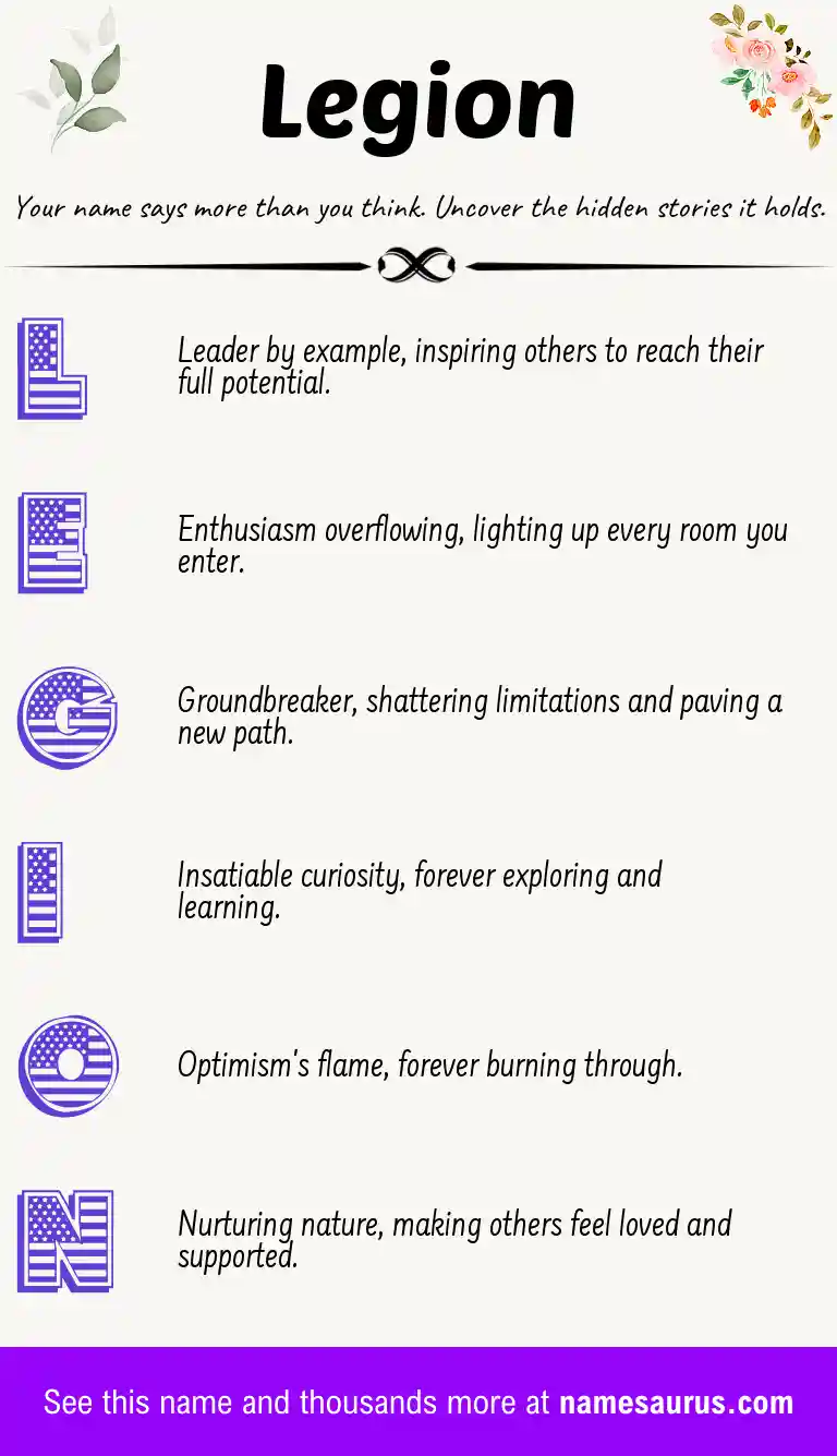 Acrostic poem about Legion.