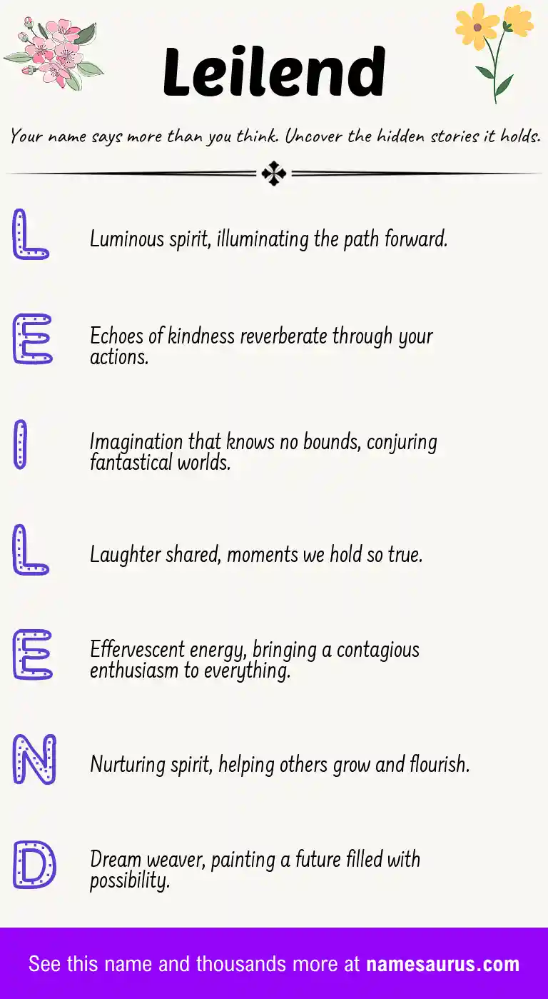 Acrostic poem about Leilend.
