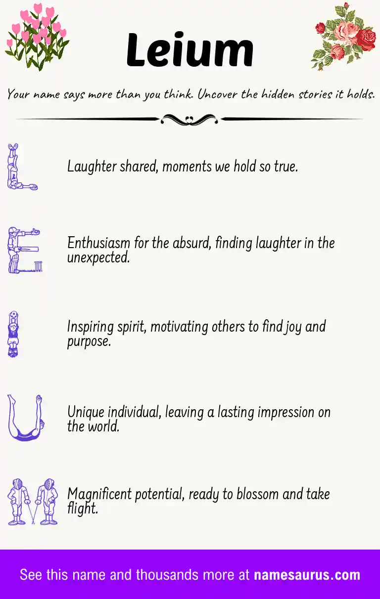 Acrostic poem about Leium.