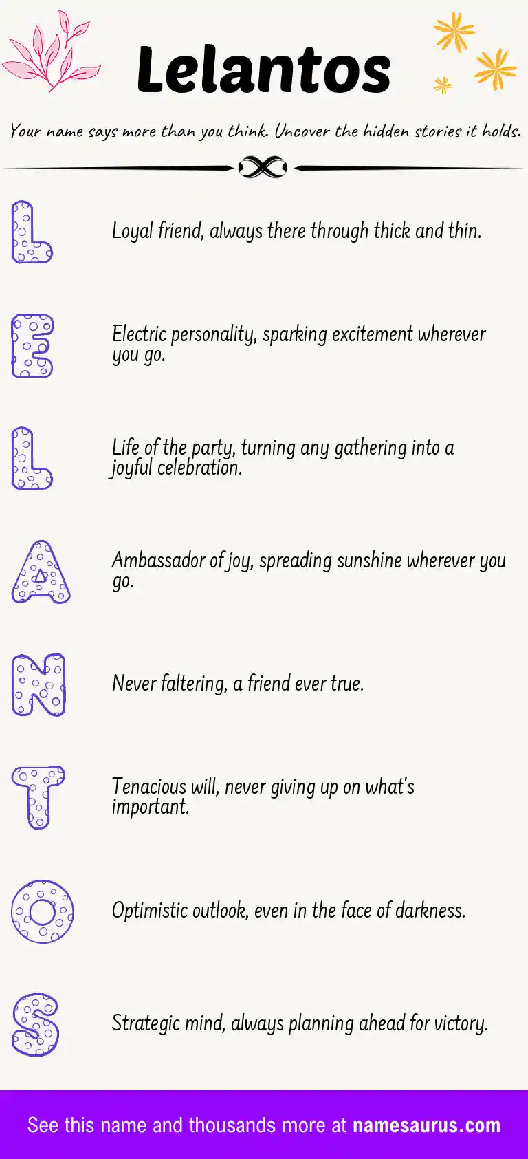 Acrostic poem about Lelantos.
