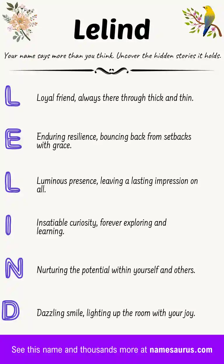 Acrostic poem about Lelind.