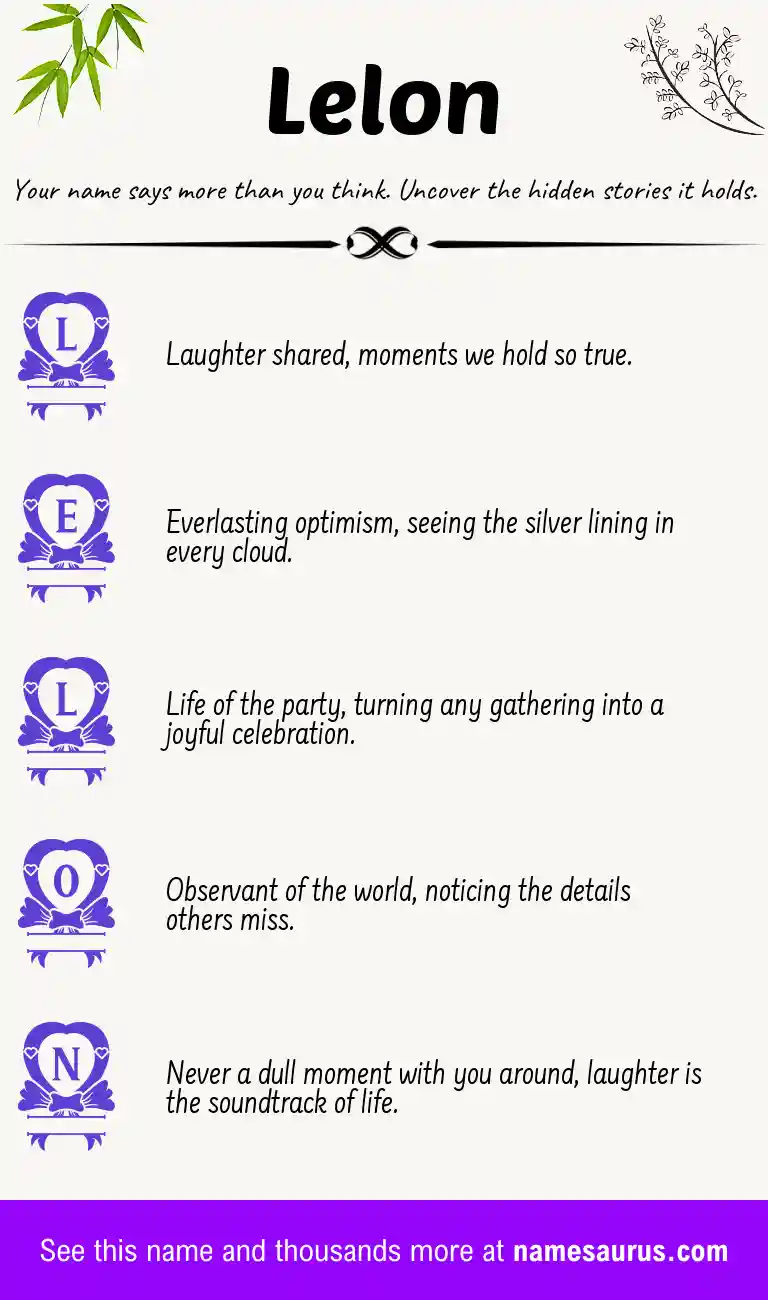 Acrostic poem about Lelon.