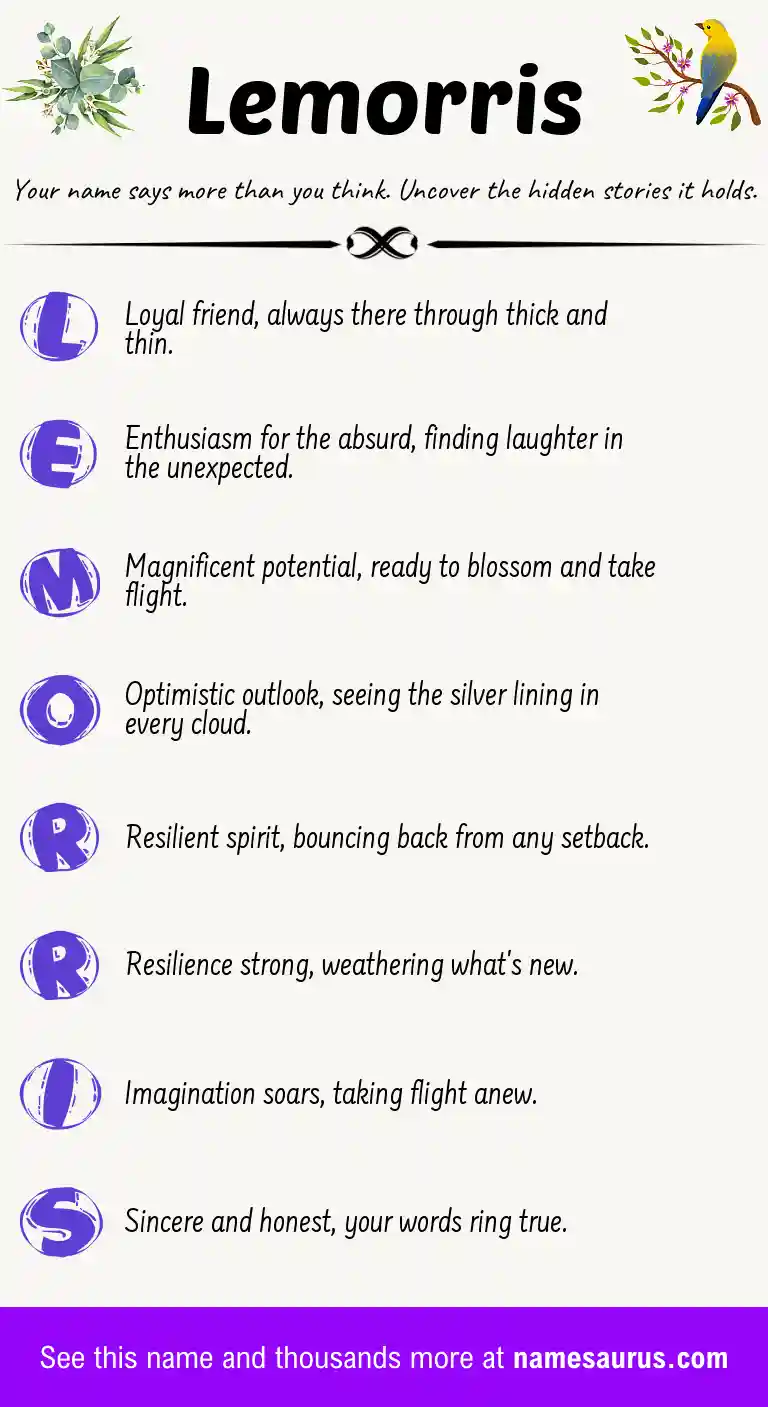 Acrostic poem about Lemorris.