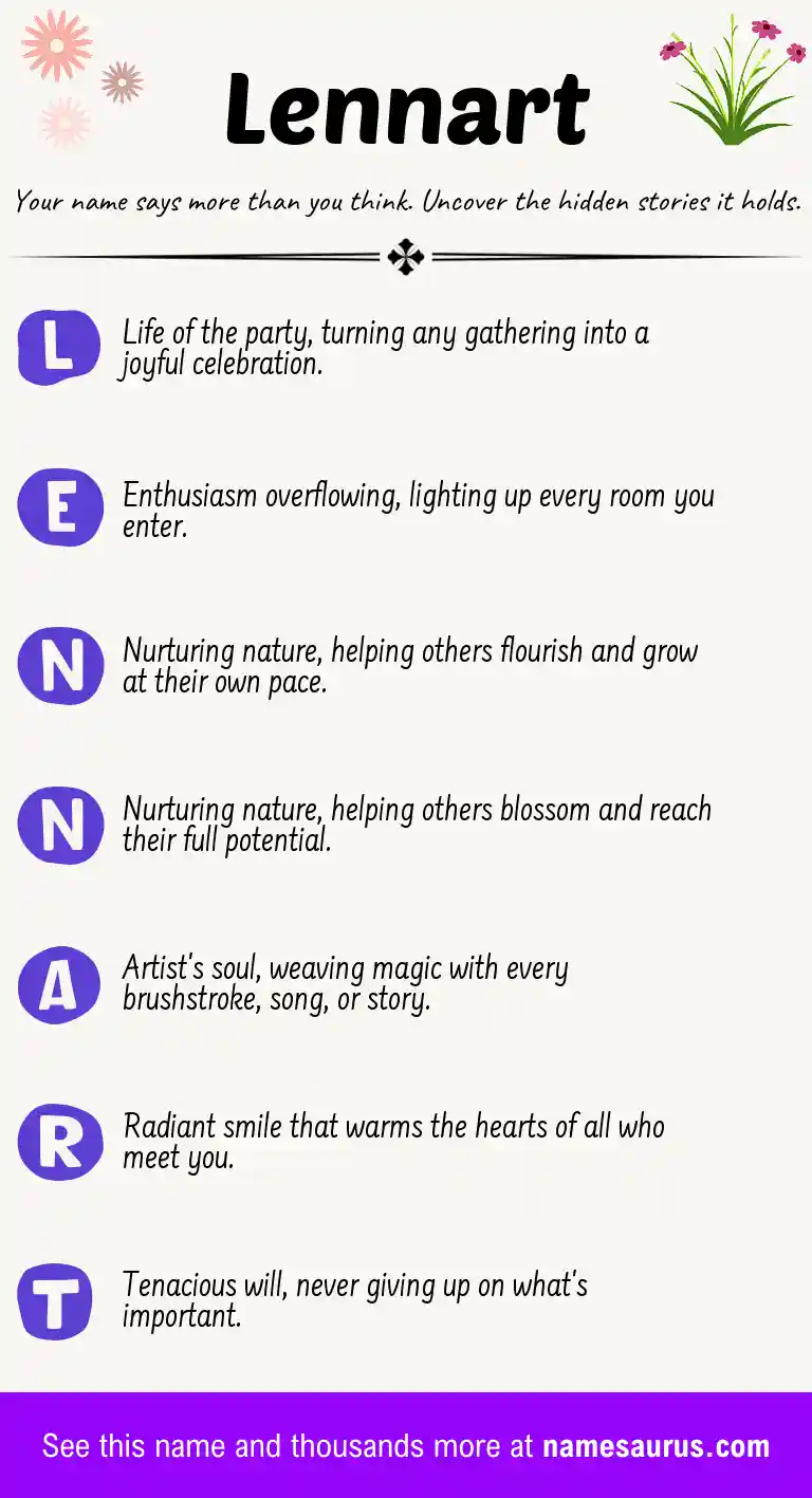 Acrostic poem about Lennart.