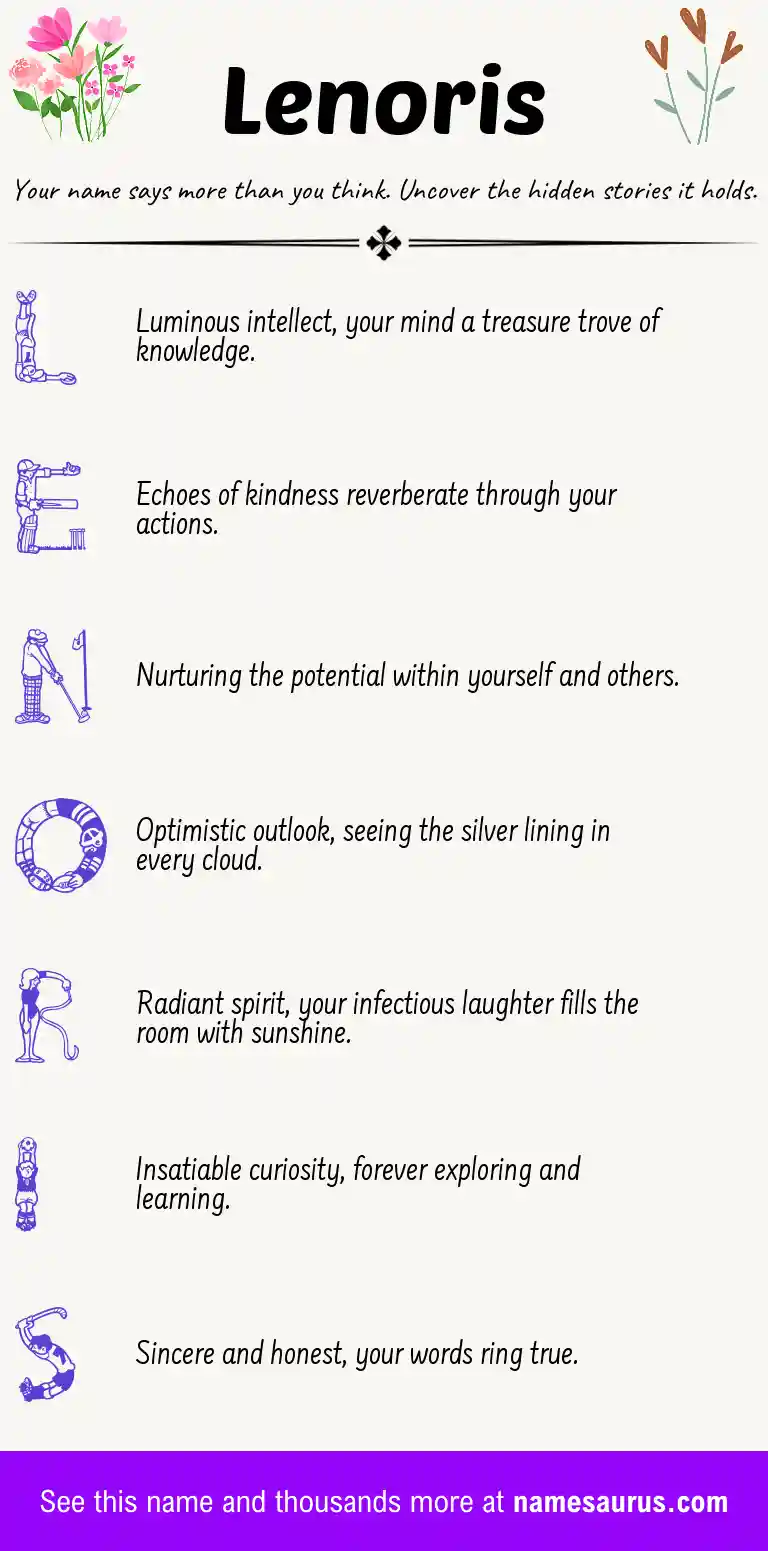 Acrostic poem about Lenoris.