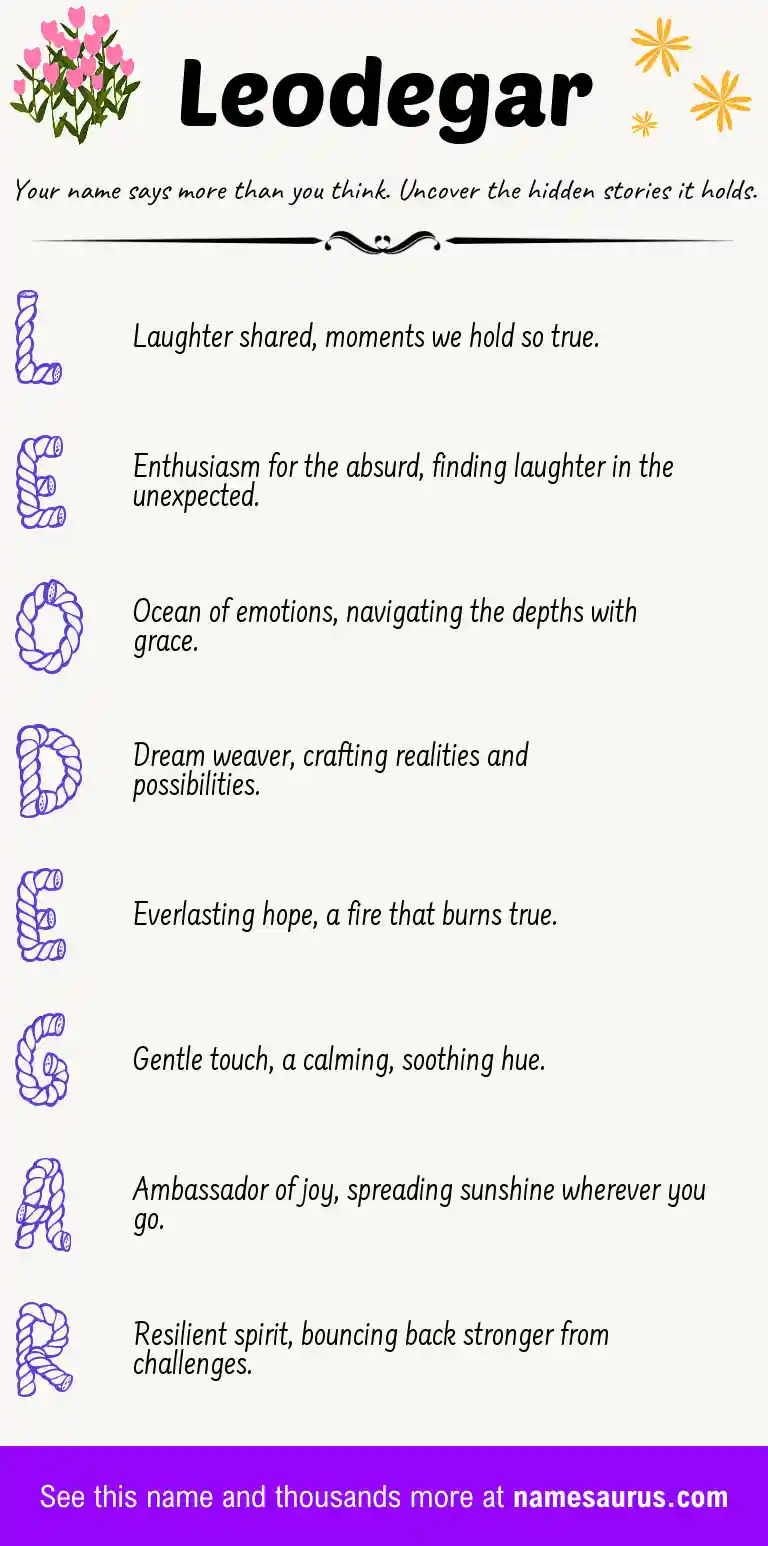 Acrostic poem about Leodegar.