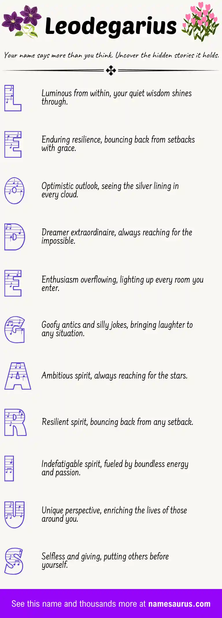 Acrostic poem about Leodegarius.