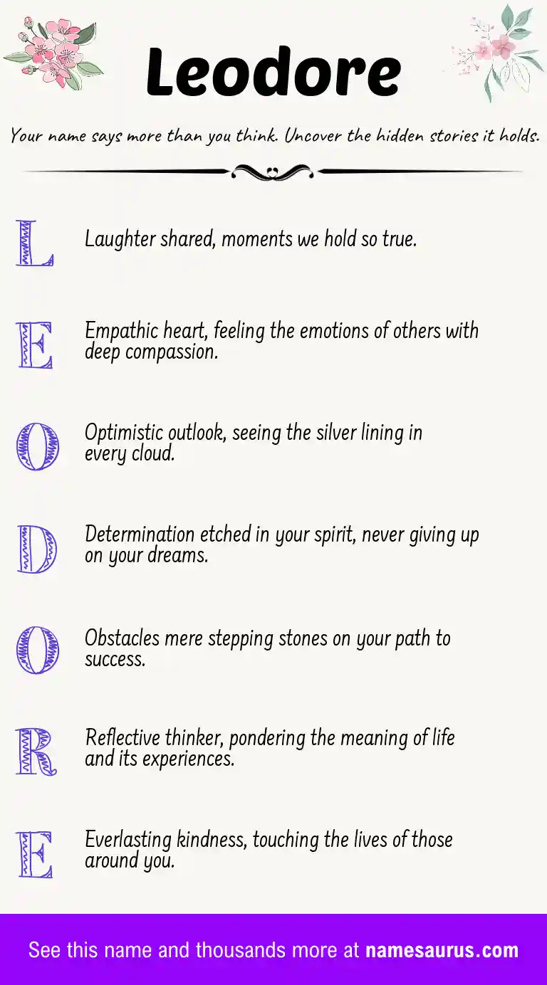 Acrostic poem about Leodore.