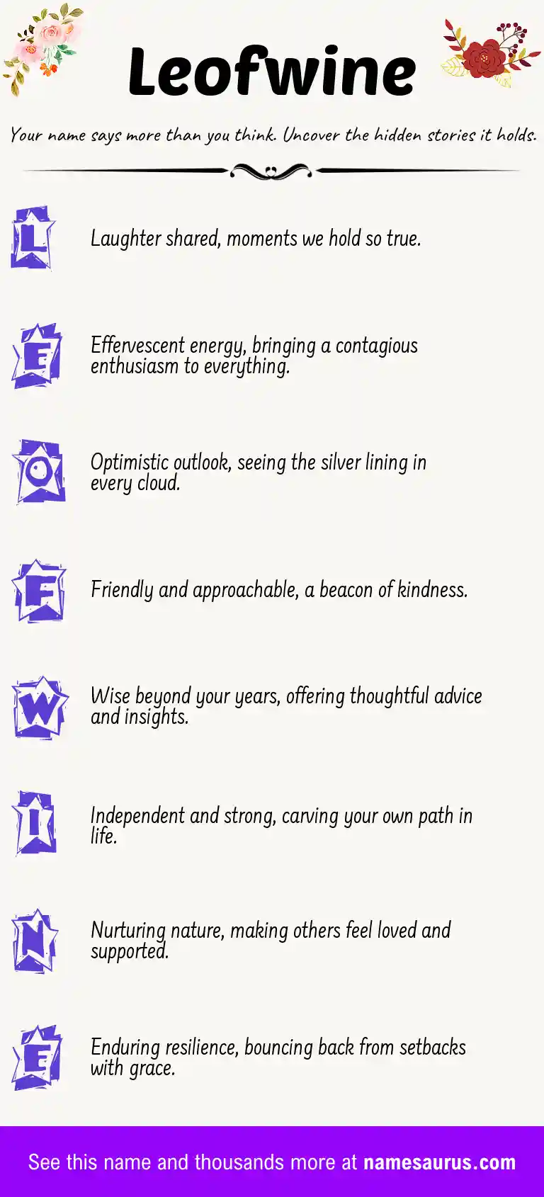 Acrostic poem about Leofwine.