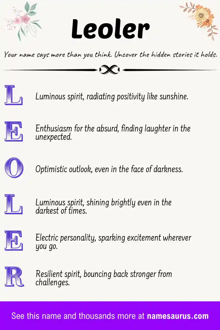 Acrostic poem about Leoler.